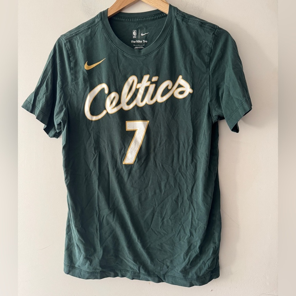 Nike Jaylen Brown Green Boston Celtics 2022/23 City Edition Name & Number Tee